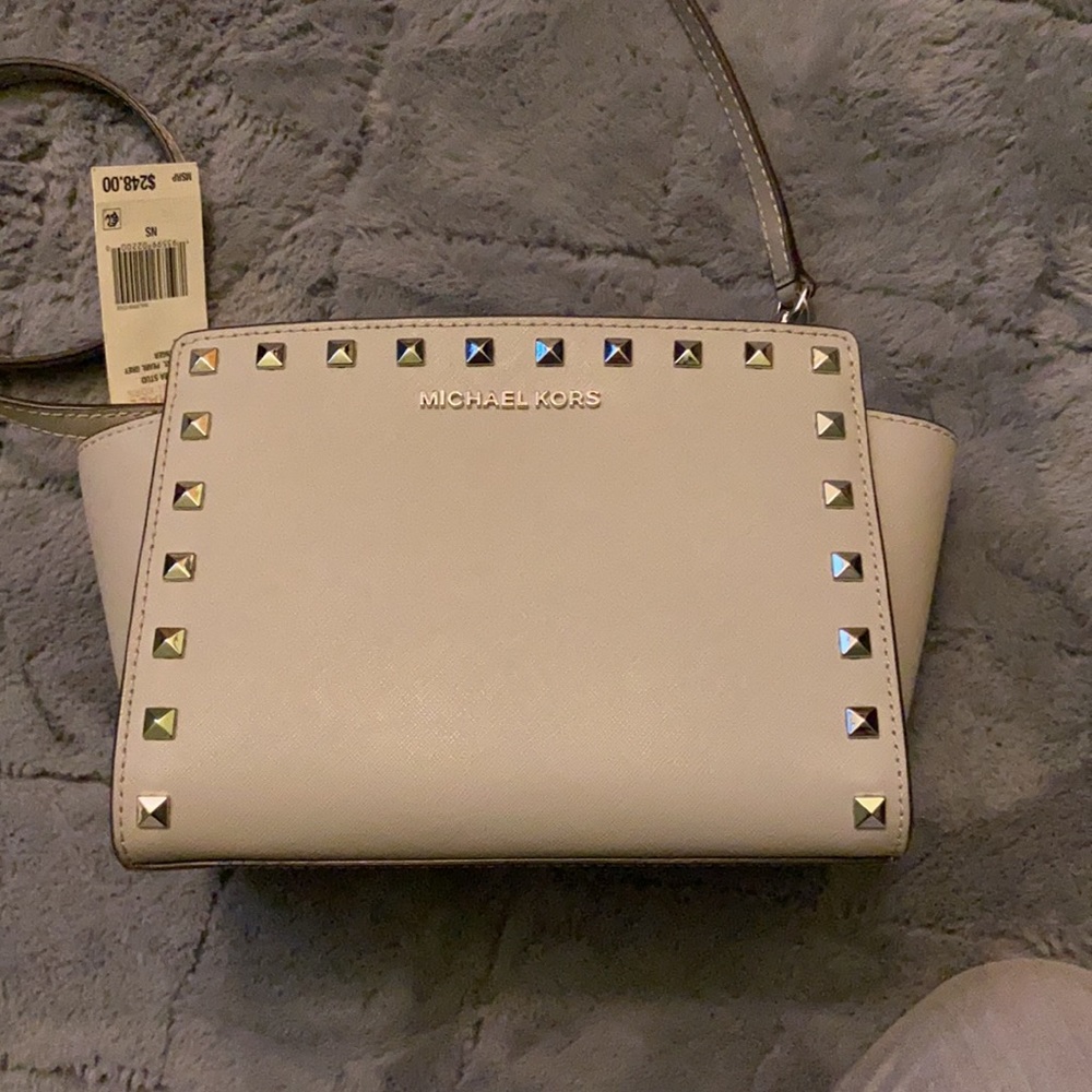 Michael Kors Selma Leather Stud crossbody